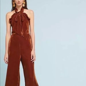 Anthropologie Velvet Jumpsuit